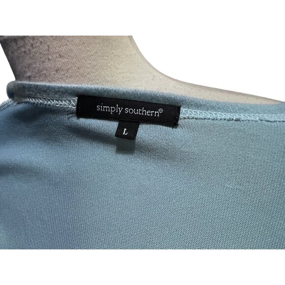 Simply Southern Fleece Ruffled Belted Long Sleeve Cardigan Sz Large Womens Soft - Picture 3 of 10